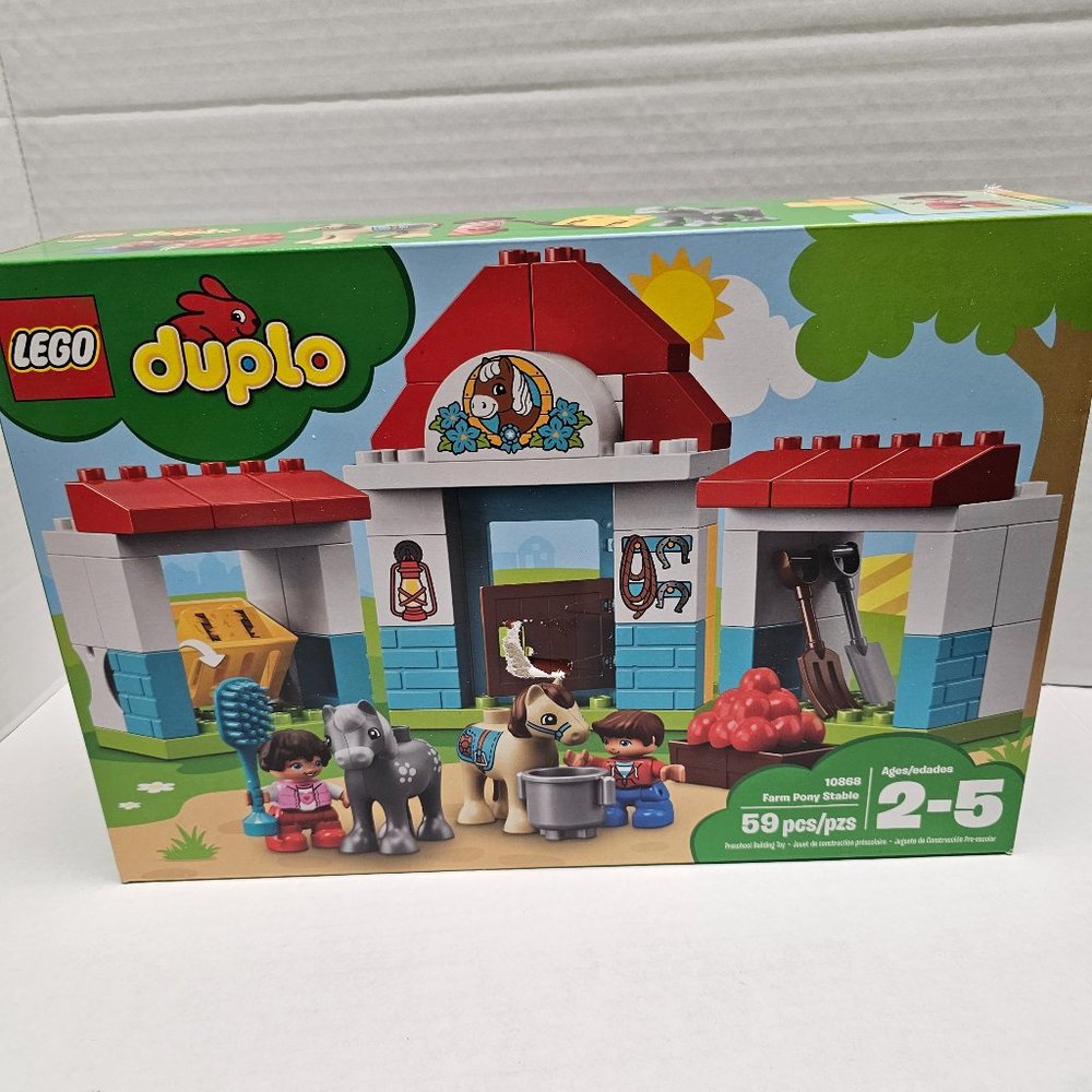 New Lego Duplo Farm Pony Stable 10868 Apple Food Horse Pony Clean Accessories